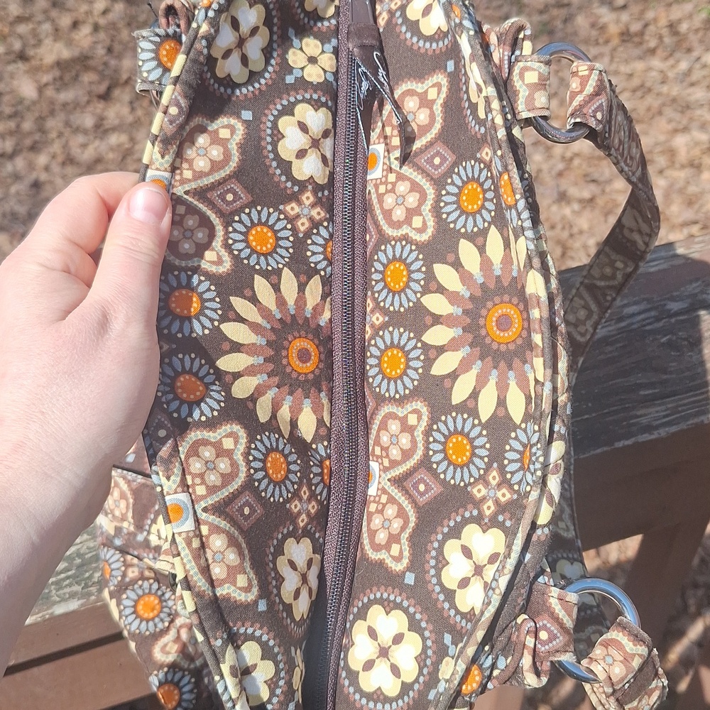 Vera Bradley Quilted Java Sunflower Shoulder Bag … - image 10